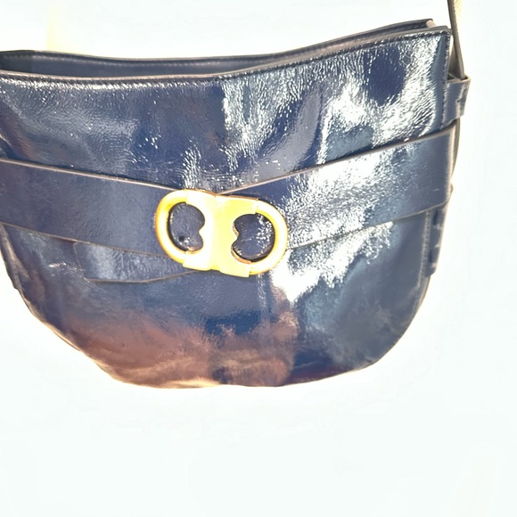 Tory Burch GEMINI LINK PATENT CROSS-BODY Midnight Swim Patent Leather - Picture 2 of 10
